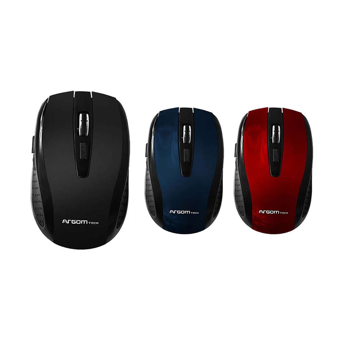 Mouse Wireless Argomtech MS32 2.4 GHz 6 Botones Negro